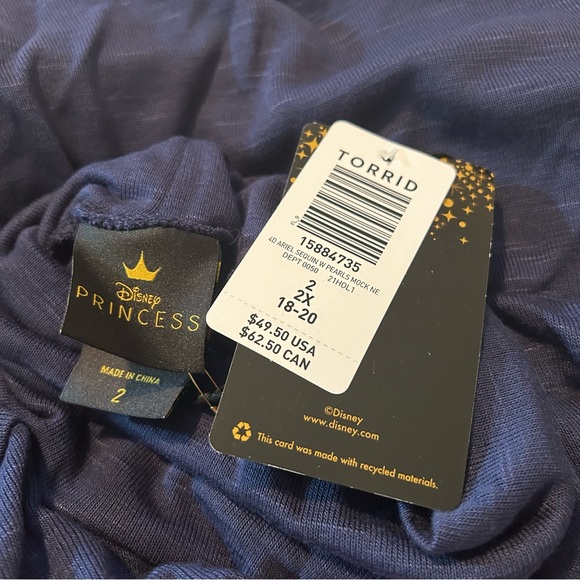 Torrid NWT Navy Little Mermaid Tunic Sweater 2X - Picture 7 of 7